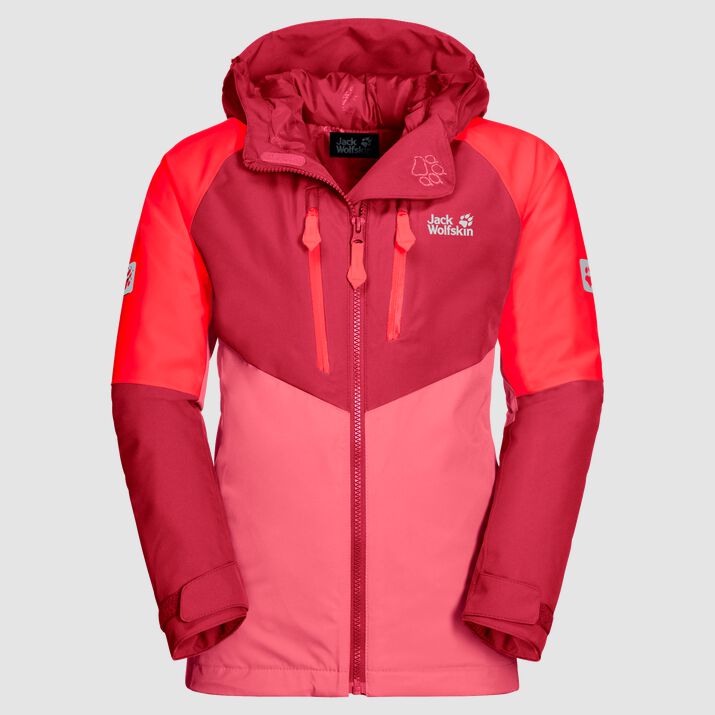 Chamarra Esquí Jack Wolfskin Great Snow Niños Coral Rosas Mexico-3158491